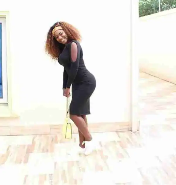 Actress Yvonne Jegede Fawole Shows Off New Body Weight In Black Gown
